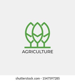 Agriculture Logo Template Design Vector, Emblem, Design Concept, Creative Symbol, Icon.