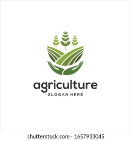 Agriculture Logo Template Design Vector, Emblem, Design Concept, Creative Symbol, Icon