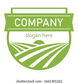 Agriculture Logo Template Design Vector, Emblem, Design Concept, Creative Symbol. Farm fresh products unique sign or icon art.vector logo template concept illustration. Ecology organic product sign.