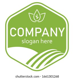 Agriculture Logo Template Design Vector, Emblem, Design Concept, Creative Symbol. Farm fresh products unique sign or icon art.