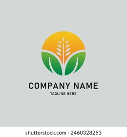 Agriculture Logo Template Design Vector, Emblem, Design Concept, Creative Symbol, Icon