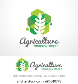 Agriculture Logo Template Design Vector, Emblem, Design Concept, Creative Symbol, Icon