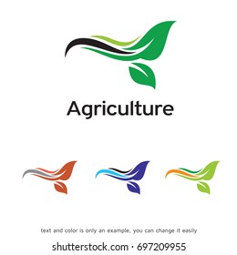 Agriculture Logo Template Design Vector, Emblem, Design Concept, Creative Symbol, Icon