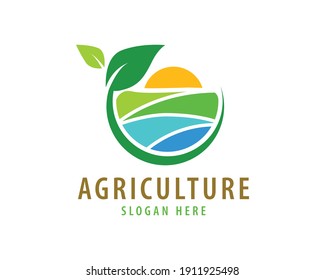 Agriculture logo template suitable for businesses and product names. This stylish logo design could be used for different purposes for a company, product, service or for all your ideas.