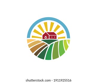 Agriculture logo template suitable for businesses and product names. This stylish logo design could be used for different purposes for a company, product, service or for all your ideas.