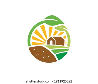 Agriculture Logo Template Suitable Businesses Product Stock Vector 