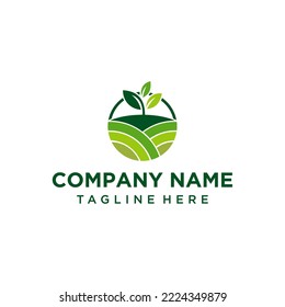 Agriculture logo template suitable for businesses and product names. This stylish logo design could be used for different purposes for a company, product, service or for all your ideas.