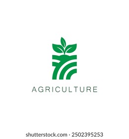Agriculture logo template suitable for businesses and product names. This stylish logo design could be used for different purposes for a company, product, service or for all your ideas.