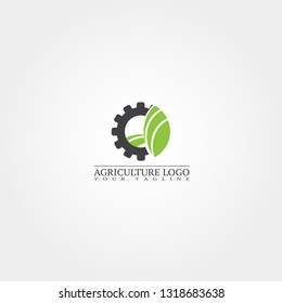 Agriculture logo template, vector logo for business corporate. Farming icon, illustration element.