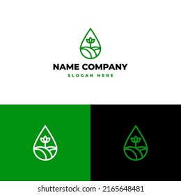 Vorlage für das Agrarlogo, Vektorgrafik