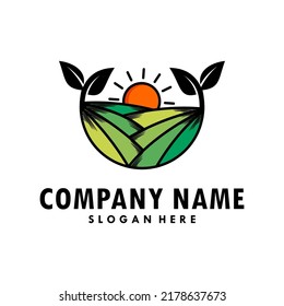agriculture logo template vector illustration