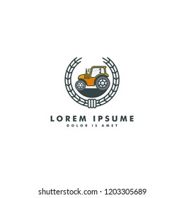 Agriculture logo template, wheat icon symbol vector illustration