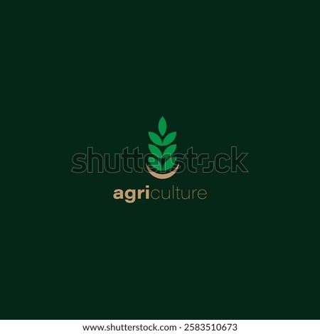 Agriculture logo. Vector logo design for agriculture, farming, farm field, natural harvest, Seeding, farm field, natural harvest, farmer association and more.