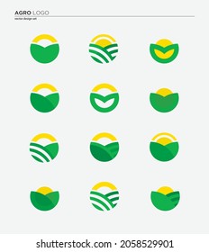 Agriculture logo, vector design set