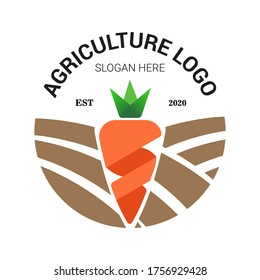 Agriculture logo vector illustration on white background. Premium quality logo for farm, Business farm.