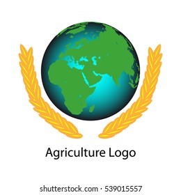 agriculture logo vector image, earth