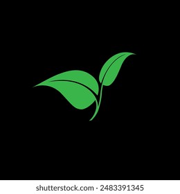 Agriculture logo vector. Organic Product icon, leaf logo.