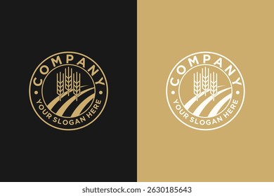 agriculture logo, wheat farm logo, logo reference for your business