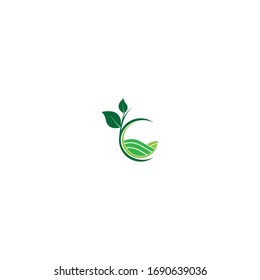 Agriculture Logo.Tree leaf vector logo design, eco-friendly concept
