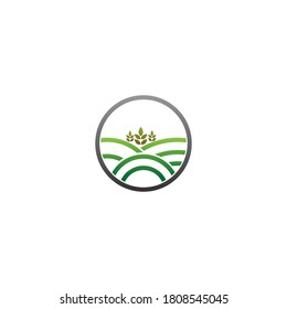 Agriculture Logo.Tree leaf vector logo design, eco-friendly concept