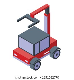 Agriculture machine icon. Isometric of agriculture machine vector icon for web design isolated on white background
