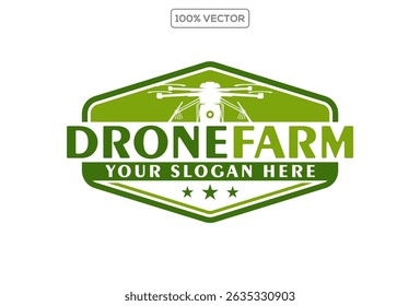Agricultura Técnica Moderna com Tecnologia de Drone modelo de design de modelo ilustração