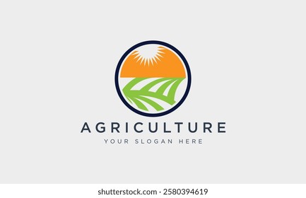Agriculture and natural logo design vector template
