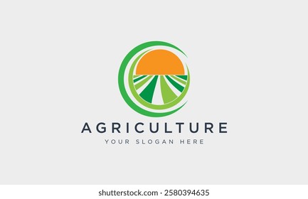Agriculture and natural logo design vector template
