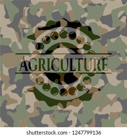 Agriculture on camo texture