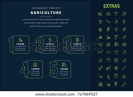 Similar – Image, Stock Photo Tractor with production line for harvest lettuce automatically.