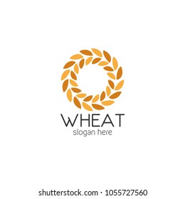 Agriculture Organic Wheat Logo Template Vector Icon Design 