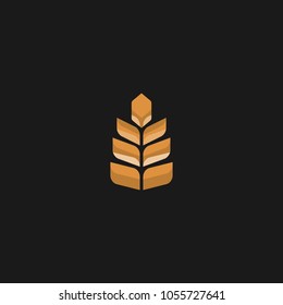 Agriculture Organic Wheat Logo Template Vector Icon Design 