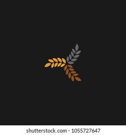 Agriculture Organic Wheat Logo Template Vector Icon Design 