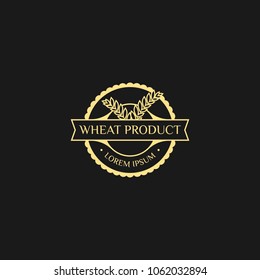 Agriculture Organic Wheat Logo Template Vector Icon Design 