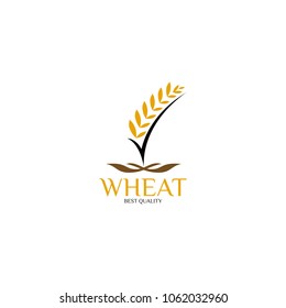 Agriculture Organic Wheat Logo Template Vector Icon Design 