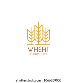 Agriculture Organic Wheat Logo Template Vector Icon Design 