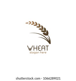 Agriculture Organic Wheat Logo Template Vector Icon Design 