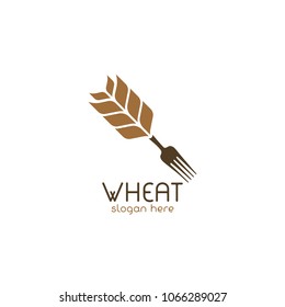 Agriculture Organic Wheat Logo Template Vector Icon Design 