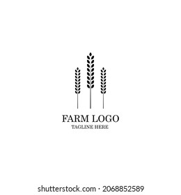 Agriculture Organic Wheat Logo Template Vector Icon Design
