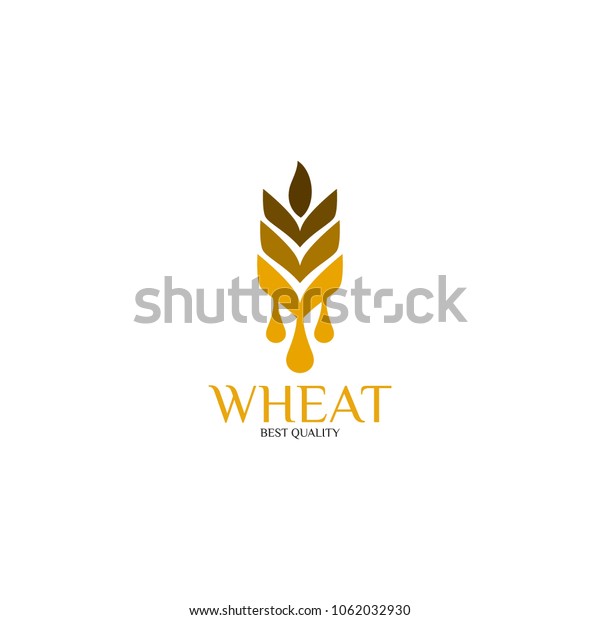 Agriculture Organic Wheat Logo Template Vector Royalty Free