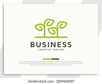 Agriculture plant symbol logo design template