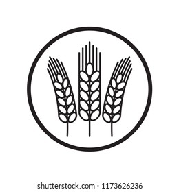 Agriculture product logo. Using for logo or sign of agriculture product. Simple design. Isolate on white background.