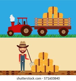 agriculture production concept icon vector illustration design