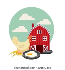 agriculture production landscape icon vector illustration design
