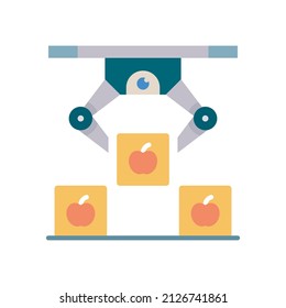 Agriculture Robot Vector Flat Icon Design illustration. Agriculture and Farming Symbol on White background EPS 10 File