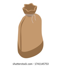 Agriculture sack icon. Isometric of agriculture sack vector icon for web design isolated on white background