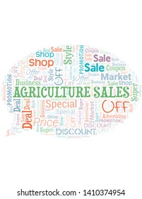 Agriculture Sales Word Cloud. Wordcloud Made With Text.