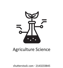 Agriculture Science vector Solid Icon Design illustration. Educational Technology Symbol on White background EPS 10 File