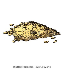 agriculture sesame seed hand drawn. healthy organic, ingredient dry, raw spice agriculture sesame seed vector sketch. isolated color illustration