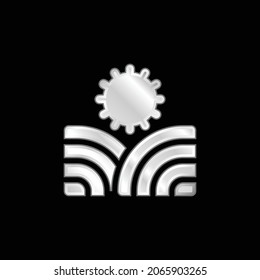 Agriculture silver plated metallic icon